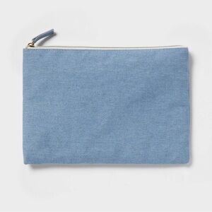 Large Single Zip Denim Pouch - Spritz™
